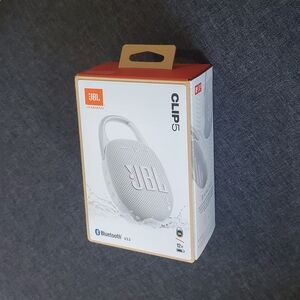 JBL Clip 5 Bluetooth Speakers - White